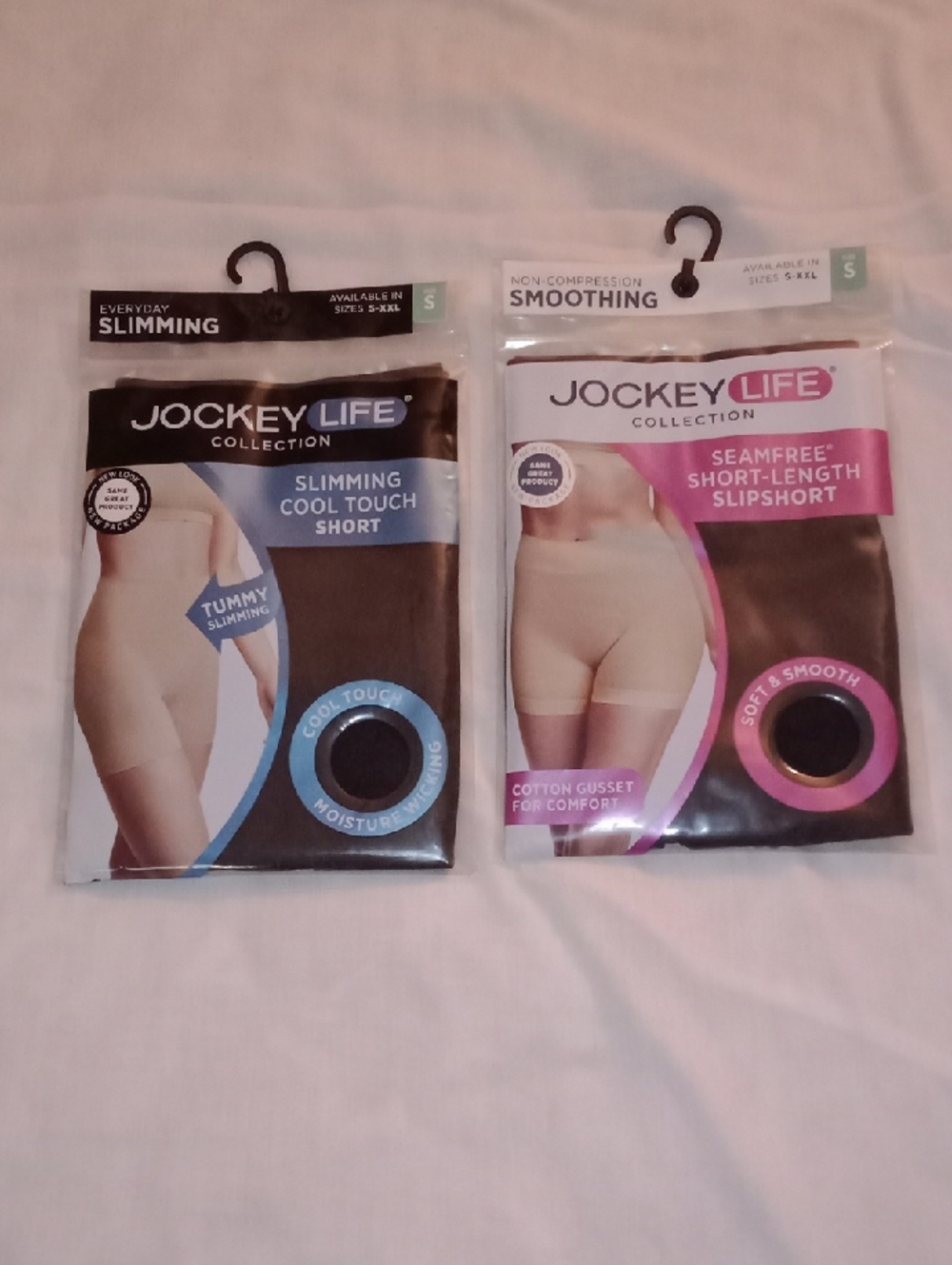 Jockey Life Women’s Beige Seamfree & Slimming Boxer Briefs Duo